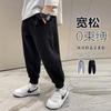 Boys' Spring and Summer Autumn Pants Children and Teens Pants Thin Children's Sports Straight Pants Trendy Three-Bar Pants Trendy