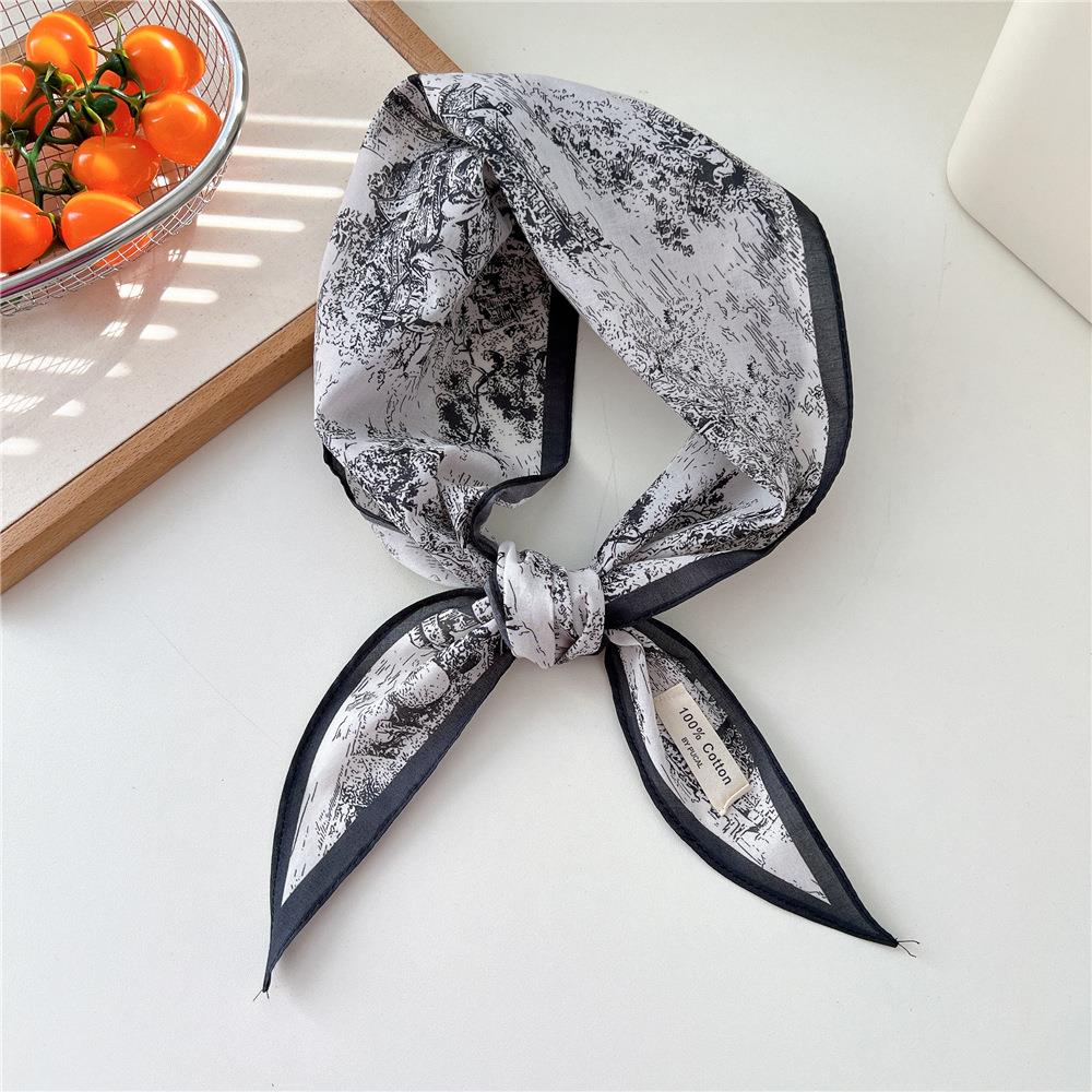 Summer Retro Triangle Headscarf Korean Polka Dot Scarf Kawaii Triangle Scarf Spring Shawl Women's Scarf White Handkerchief NEW