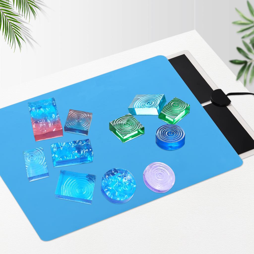 Нагревательный коврик для смолы Быстроотверждаемая сушилка для быстрой смолы с ручкой регулировки температуры Силиконовый коврик