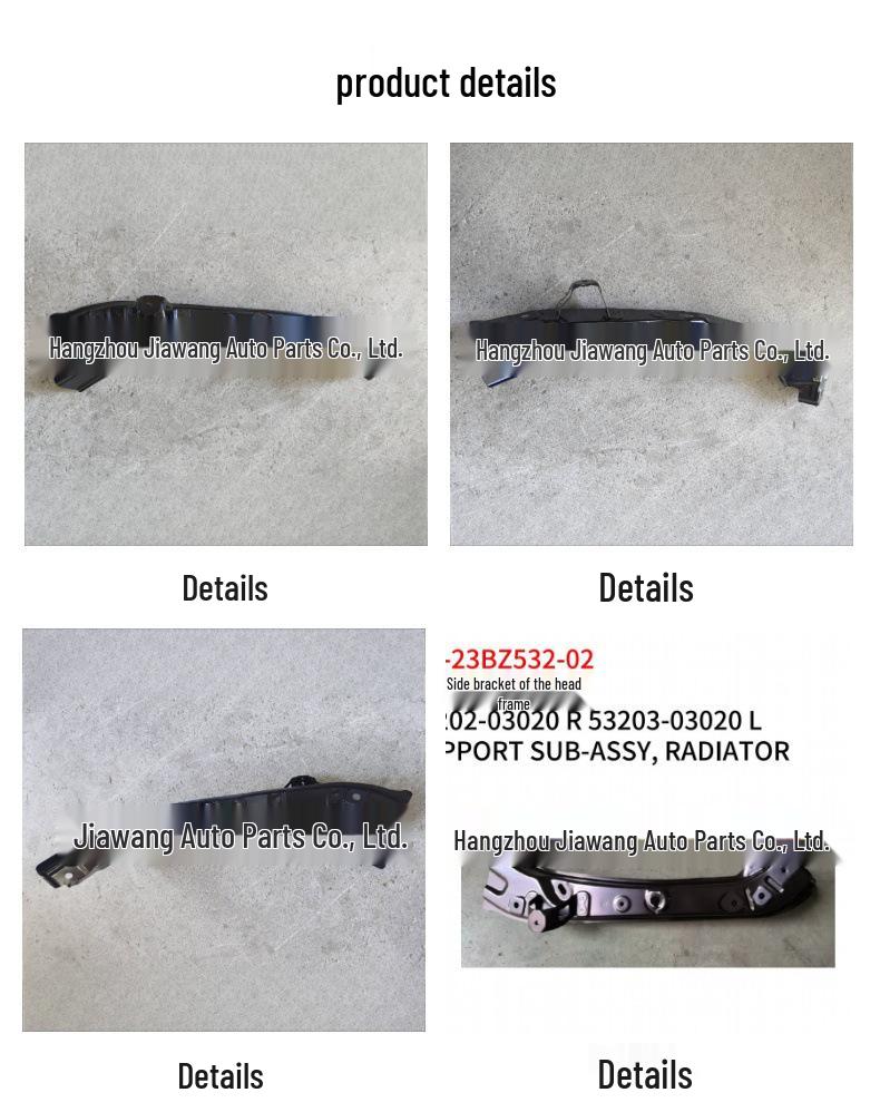Подходит для Toyota 2023 BZ3 Боковой кронштейн опоры радиатора 53202-03020R/53203-03020L