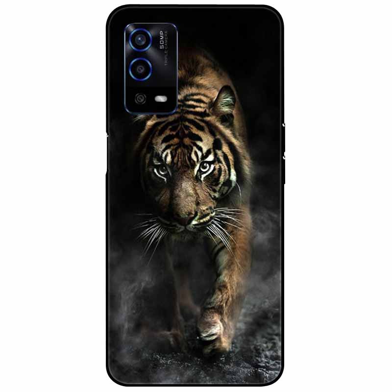 Для Oppo A55 4G Чехол A 55 Силиконовый Мягкий Расписной ТПУ Черная Крышка для Oppo A55 Чехол CPH2325 Милый Funda Coque для OPPOA55 6,51''