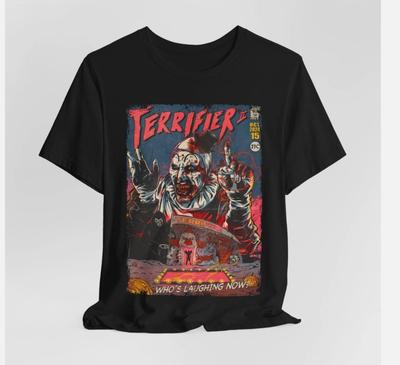 Terrifier Ужасы Научная фантастика Фильм Уличная одежда Винтаж Унисекс Классическая футболка