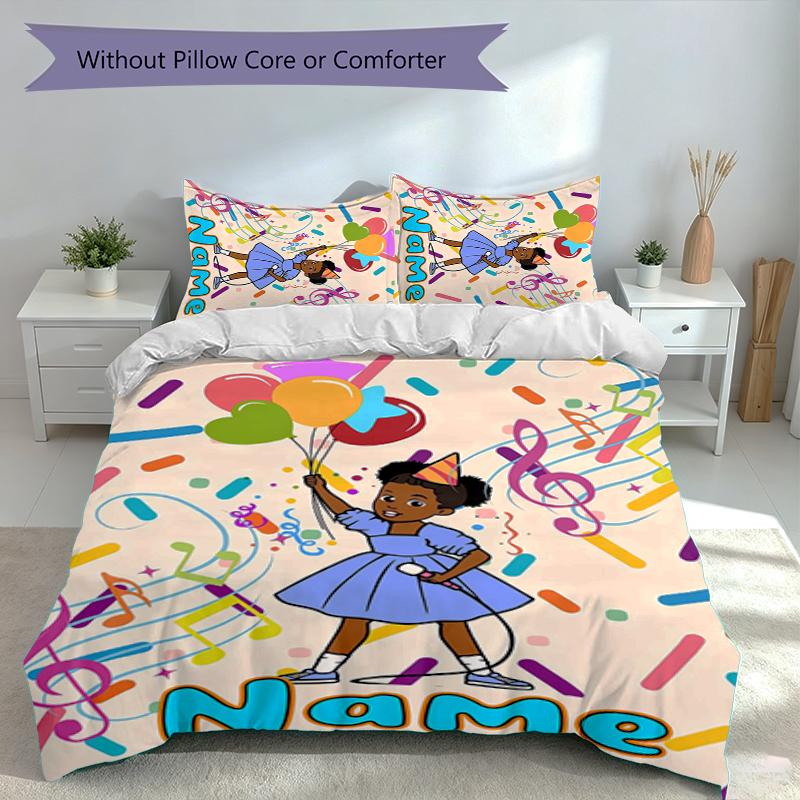 3pcs Custom Name Gracies Corner Set,Includes 1 Duvet Cover and 2 Pillowcases,All-season Bedroom Decor