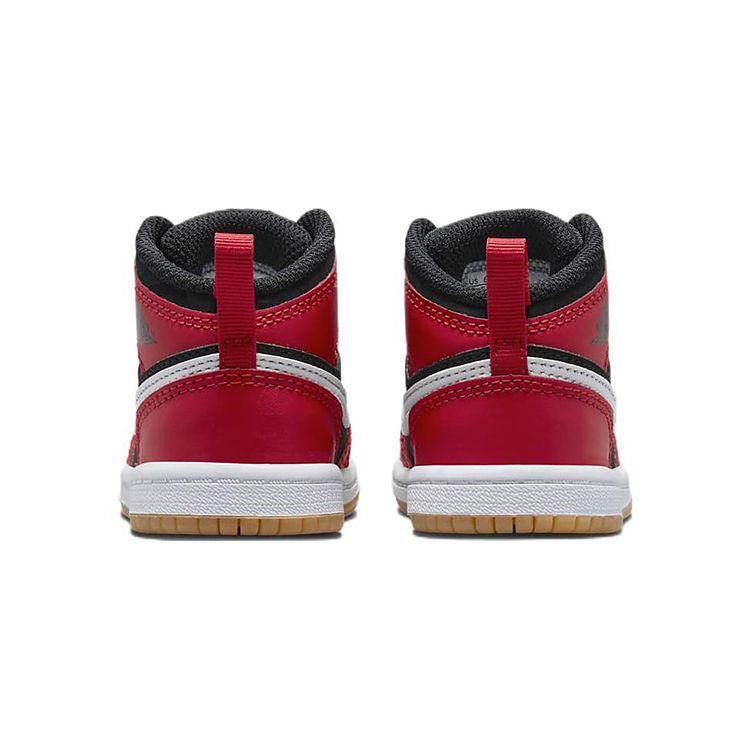 Air Jordan 1 Mid Se Td Black White Malachite Fire Red DQ8420-006