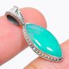 Natural Chrysoprase Gemstone 925 Solid Sterling Silver Gift Pendant 1.25" d6L13