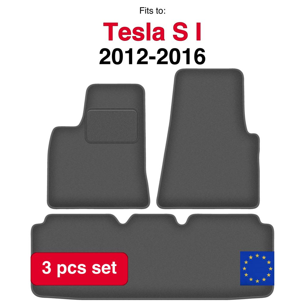 Velour Car Mats For Tesla S I Sedan (2012-2016)