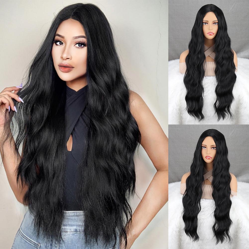 Синтетический натуральный длинный волнистый парик для наращивания волос коричневый парик термостойкий парик для женщин повседневный