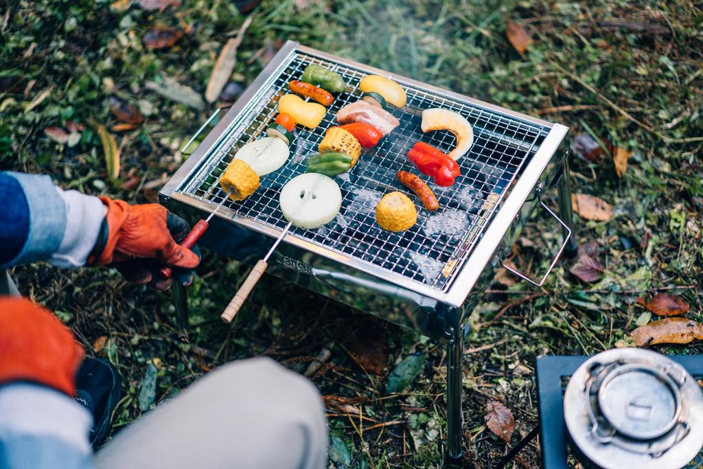 Onoue Manufacturing (ОНОЭ) Мангал Evolve BBQ Stove-42 EV-42 [Маленький] (29 x 37 см сеть) Кострище, Гриль, Печь для барбекю, Туристическое снаряжение]