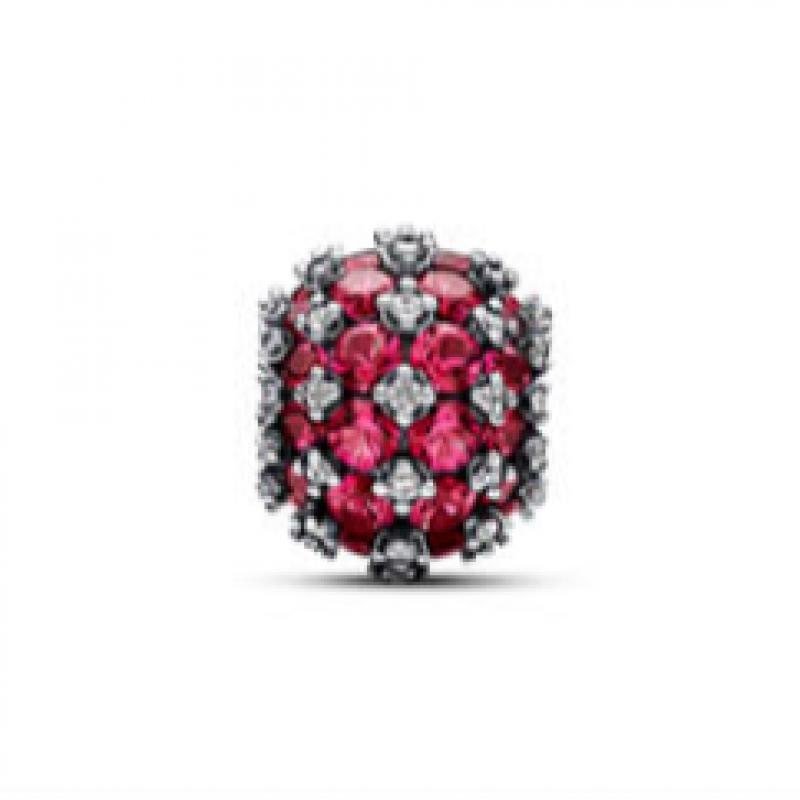 Pandora Sparkling Pav Round Pink Charm 792630c03