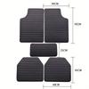 Universal Car Floor Mats Waterproof Wear-resistant 5Pcs Universal Quality Auto Foot Pad Protector Car Interior Accessories