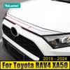 Для Toyota RAV4 XA50 2019 2020 2024 2024 2024 2024 RAV 4 Hybrid ABS Car Передняя крышка капота двигателя Молдинг Корпус Рамка Отделка Наклейка