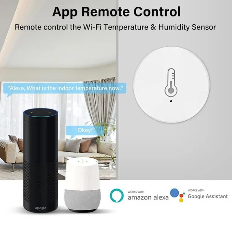 Tuya Умный Zigbee Датчик Температуры и Влажности Комнатный Термометр Монитор Работает с Alexa Google Home домашняя автоматизация