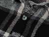 Men' Shirt - Black, Beige, and Brown Checkered Size