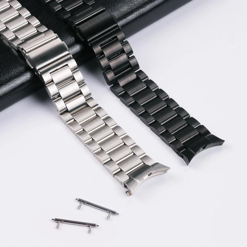 Металлический ремешок Для Samsung Galaxy Watch 6 Classic 47 мм 43 мм 7/6/5/4 44 мм 40 мм Изогнутый интерфейс Браслет Galaxy Watch Pro 45 мм Ремешок