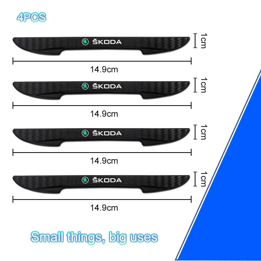 EMIW1 4Pcs Auto Car Door Edge Protection Stickers  Molding Protection Strip Anti Collision Strips Guards Buffer Trim  For Skoda Yeti