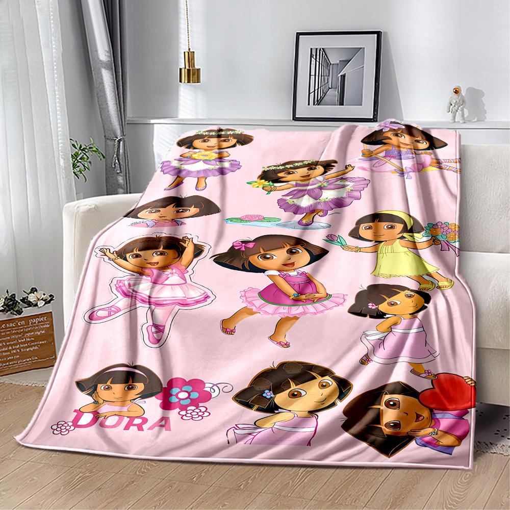 Dora Explorer Blanket Soft Warm Cozy Great for Livingroom Bedding Couch Four Seasons Universal Modern Unique Gift for Family and Friends Camping