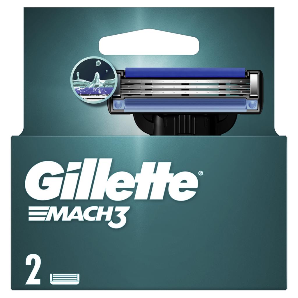 Gillette Mach3 Men' Razor Replacement Blades, 2 Pack