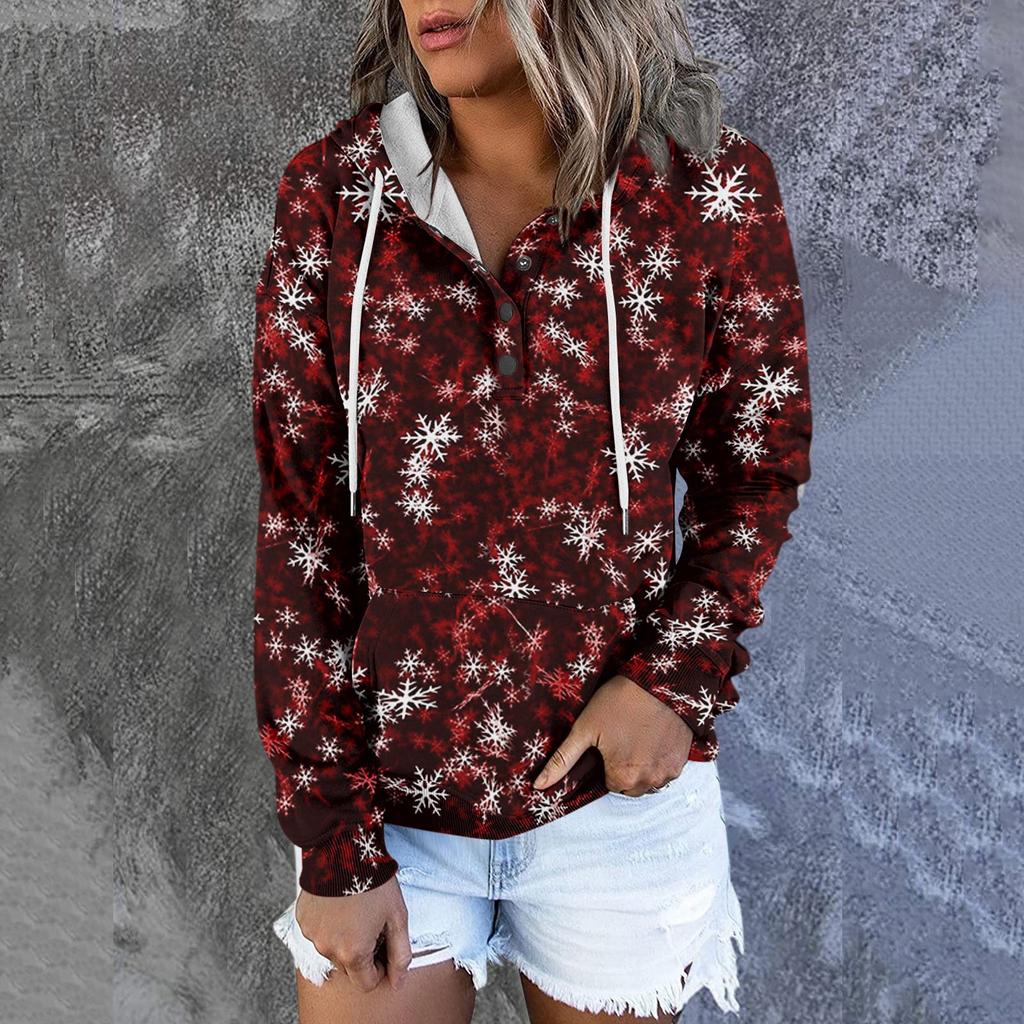 Женские повседневные модные пуловеры с длинными рукавами и принтом, толстовки с капюшоном