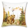 Наволочки с лесными животными, вдохновленные природой: Олень, Медведь, Лиса и другие! Чехол на подушку для дивана, украшение для дома