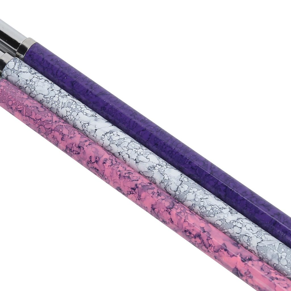 Набор из 3 кистей для дизайна ногтей, кистей для рисования и дизайна ногтей (Ручка под мрамор)