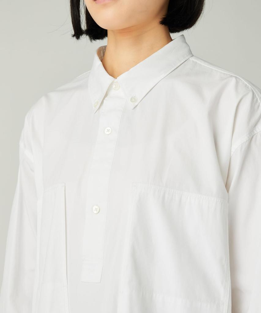 Snow Peak Organic Cotton Pullover Shirt Long and Size White SH-25AU004, Sleeve, Men's Women's, M,
