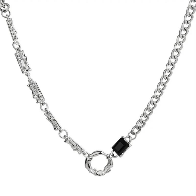 «Комплект из титановой стали и кольца с геометрическим узором для мужчин и женщин»