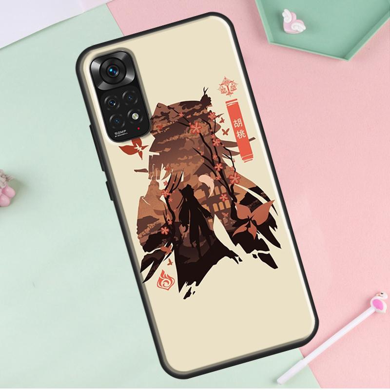 Чехол Genshin Impact Hu Tao для Redmi Note 12 Pro Plus для Redmi Note 10 8 9 11 Pro 12S 11S 10S 9S 9C 10C 12C