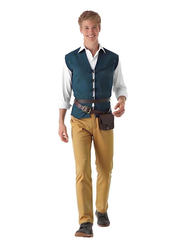 European Court Gown Rapunzel and Flynn Rider Cosplay Costume