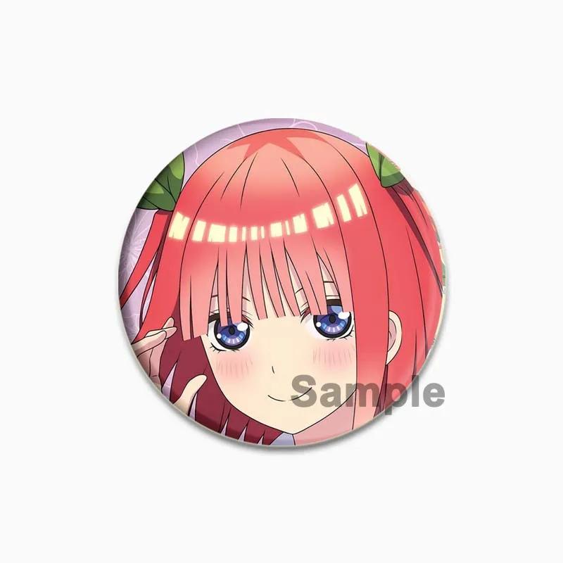32/44/58 мм Quintessential Quintuplets Pin Handmade Brooch для одежды Cartoon Cosplay Badge Украшение для рюкзака Ювелирные изделия Детский подарок