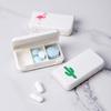 Portable Pill Box With 3 Compartments Cute Pattern Sealed Lid Perfect For Travel Outdoor Daily Medicine Use