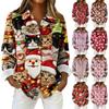 Women's Shirt Blouse Print Button Long Sleeve Casual Basic Shirt Collar Regular Top