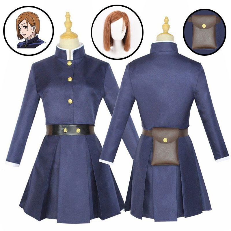 Cosplay Jujutsu Kaisen Costume Kugisaki Nobara Wig Dress Halloween Party Uniform