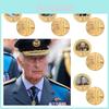 Набор памятных монет британского короля Карла в металлической подарочной коробке