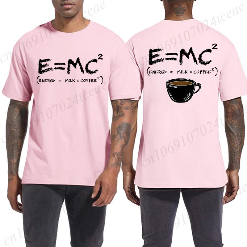Formula Science Coffee E MC Equation Funny T-Shirt Harajuku Tee Shirt Men Brand T-shirt Man Shirt Summer Tees Men O-neck Tops