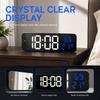 1.38x9.06x2.76in Electronic Alarm Clock Black Wall Mounted Clock LED Alarm Clock  For Bedrooms