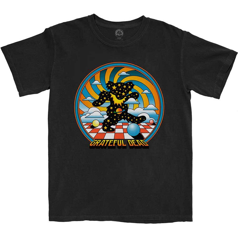 Grateful Dead Stars Bear T-Shirt Black New Unisex T-Shirt