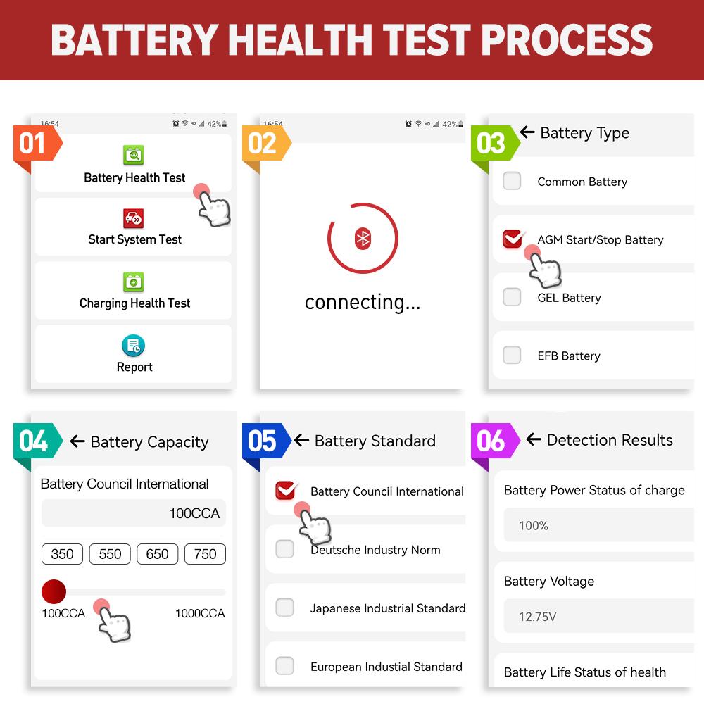 LAUNCH BST360 12V Car Battery Tester Automotive Cranking Charging Scanner Tools for CRP919E BT/PRO ELITE/PRO V5.0/PRO3S+ V5.0...