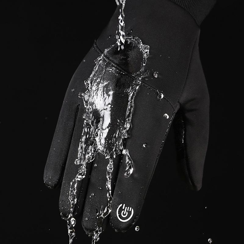 Winter Warm Cycling Gloves Waterproof Thermal Glove Non-slip Touchscreen Fleece Gloves Motorcycle Gloves Snowboard Ski Mitten