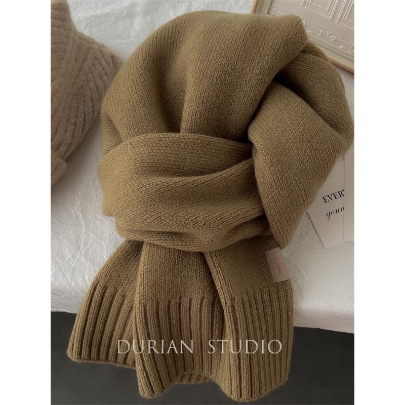 Шарфы из 100% чистой шерсти~ Избранная шерсть, утолщенные и увеличенные теплые вязаные шарфы, универсальные мужские и женские шарфы