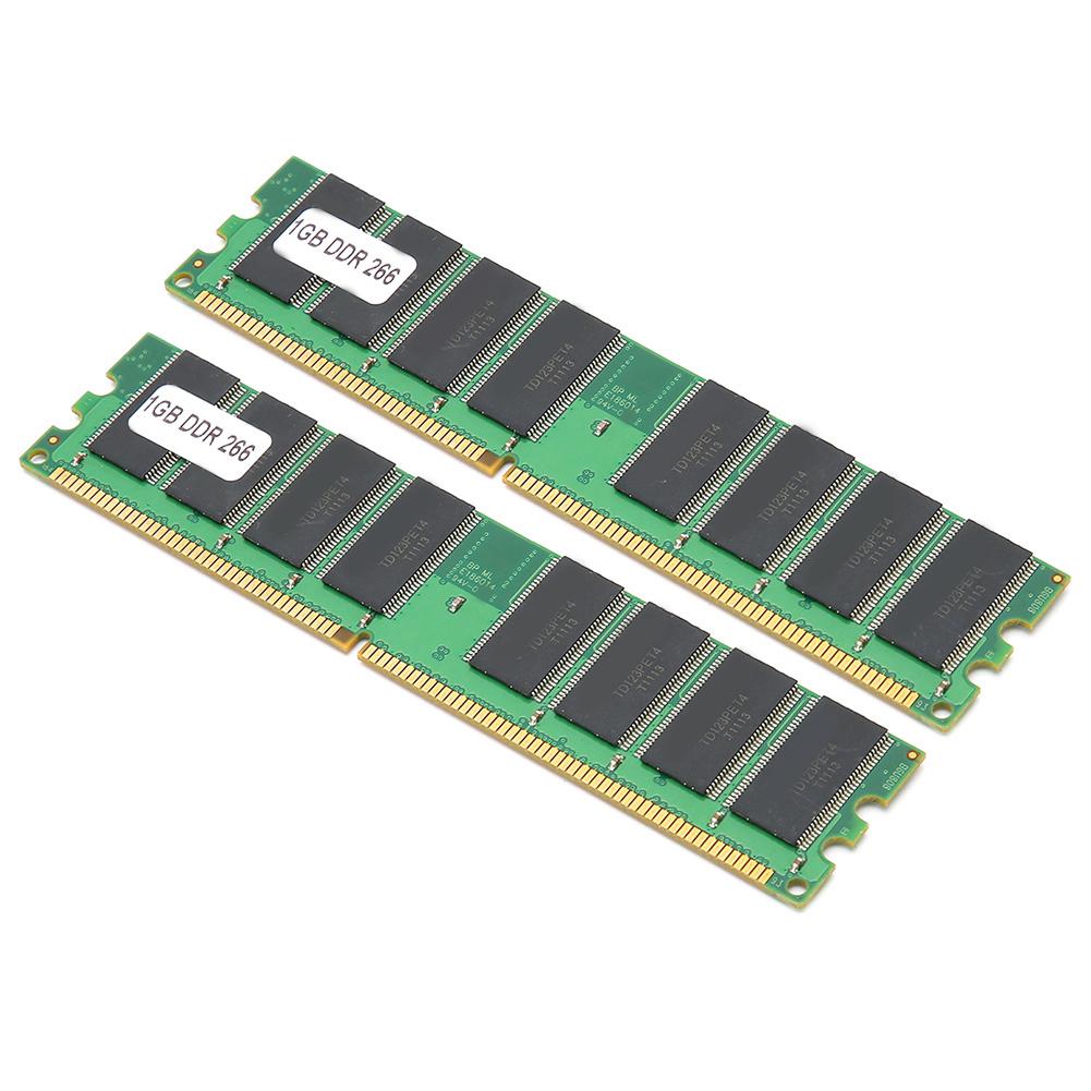 2Pcs Memory Module Desktop Computer DoubleSided 16Grain for AMD DDR 1GB 226 PC2100
