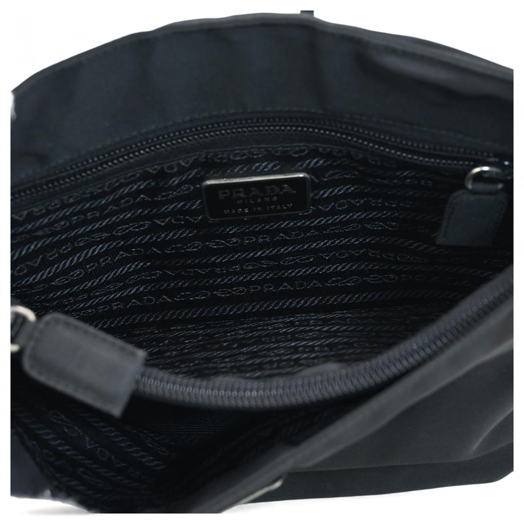 Auth PRADA Tessuto Nylon Shoulder Bag Black Pr1112ss