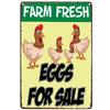 Mfoever Farm Fresh Eggs Metal Tinplate Sign Poster Chicken Egg Shabby Chic Tin Signs Metal Plate xcm