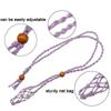 Retro style Braided Necklace Handmade Crystal Stone Pendant Necklace Net bag necklace  Gifts