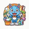 Soft Window Cleaner Spray 750ml + Kitten Sticker with Cleaning Kit