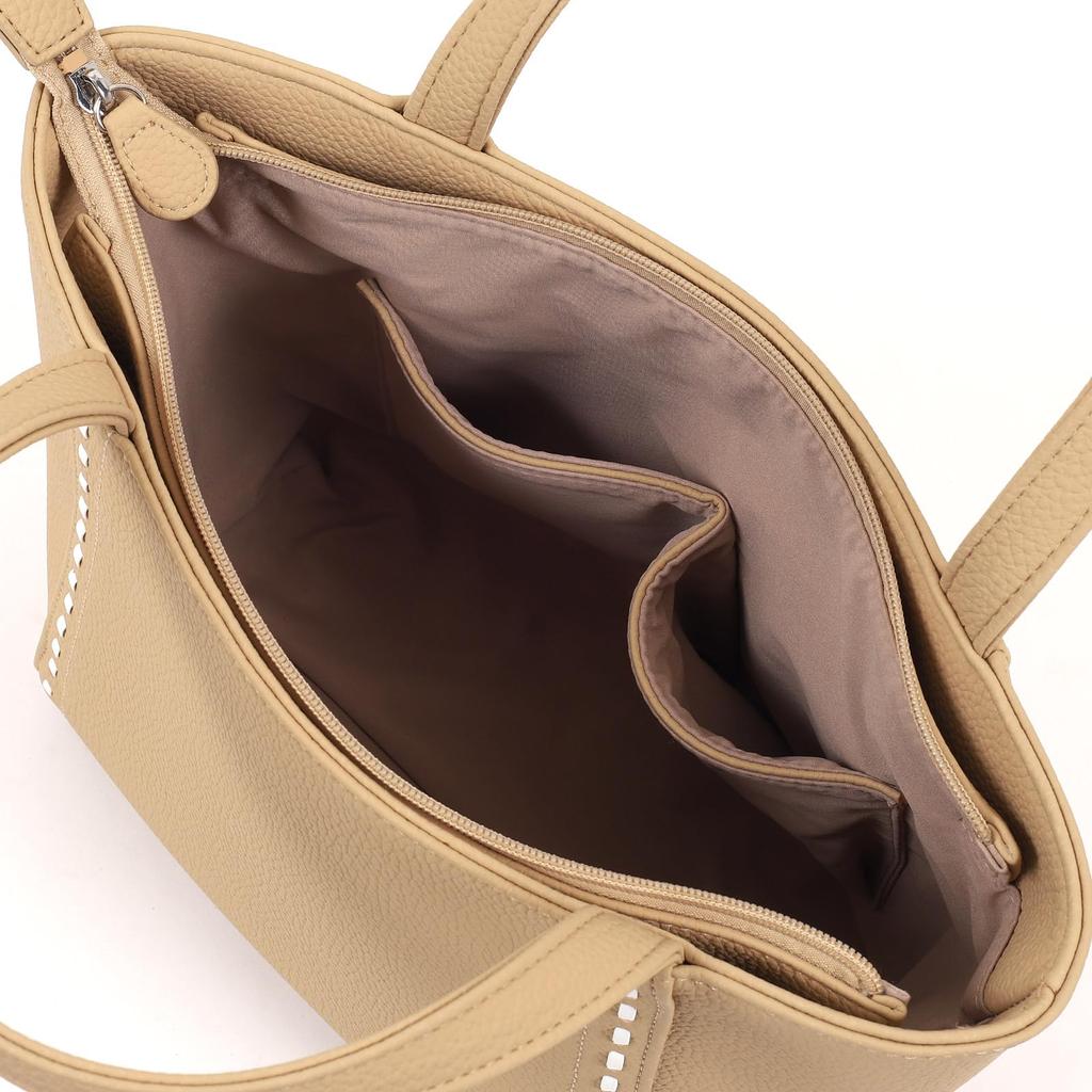 Сумка с плечевым ремнем 50901 [Kitamura] Z-0628 женская бежевая/белая