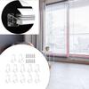 12/36Pcs Clear Blind Hold Down Brackets Drapes Shutters Curtain Bottom Rails Holders Clips Positioning Hook with Screws