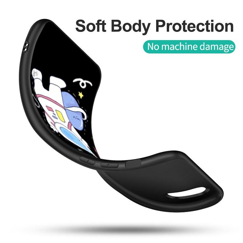 Для смартфона ZTE Blade V2020 задняя крышка черный чехол из ТПУ милый забавный