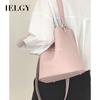 Korean Version Fashionable and Sweet Pink Underarm Bucket Bag, Large-capacity Shoulder Bag.
