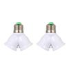 E27 Male to 2 Female Y Shape LED Light Bulb Base Adapter Splitter Lamp Holder Socket