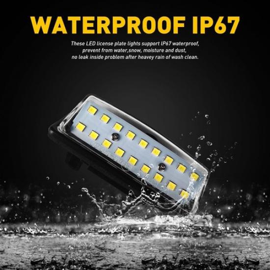 [ПОЛНЫЙ СВЕТОДИОД] Комплект корпусов белых фонарей подсветки номерного знака для Nissan Altima/Sentra/Maxima